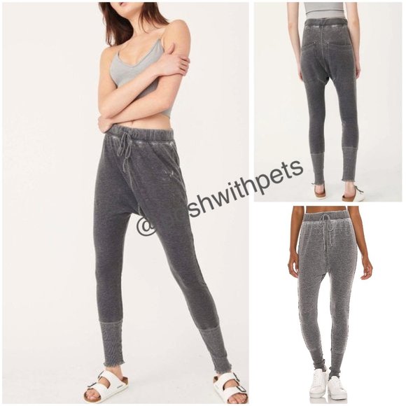 Free People Pants - Free People NWT Cozy All Day Harem Leggings Joggers Drawstring Black Large New